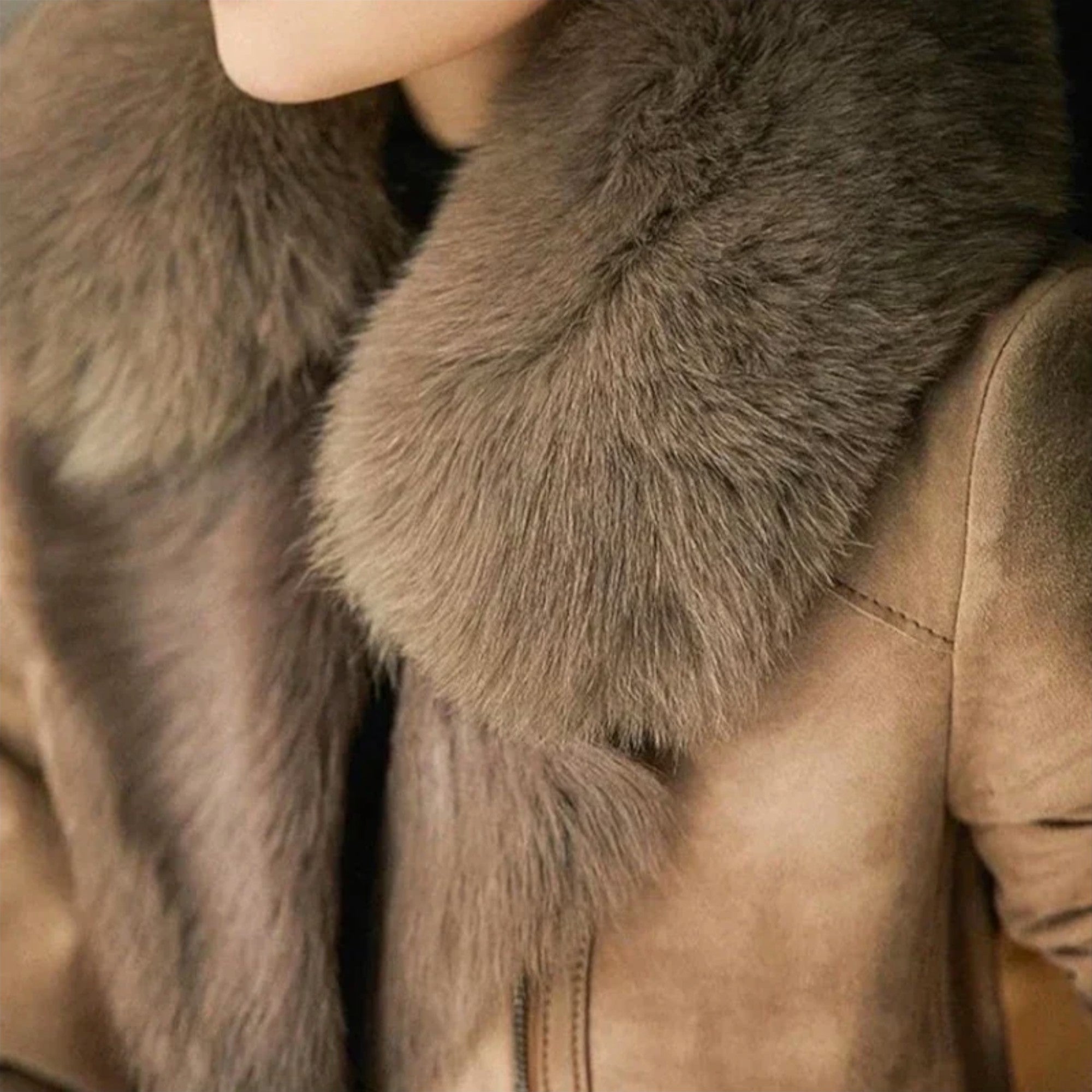 Leonora™ Chique Velour with Soft Faux Fur Collar