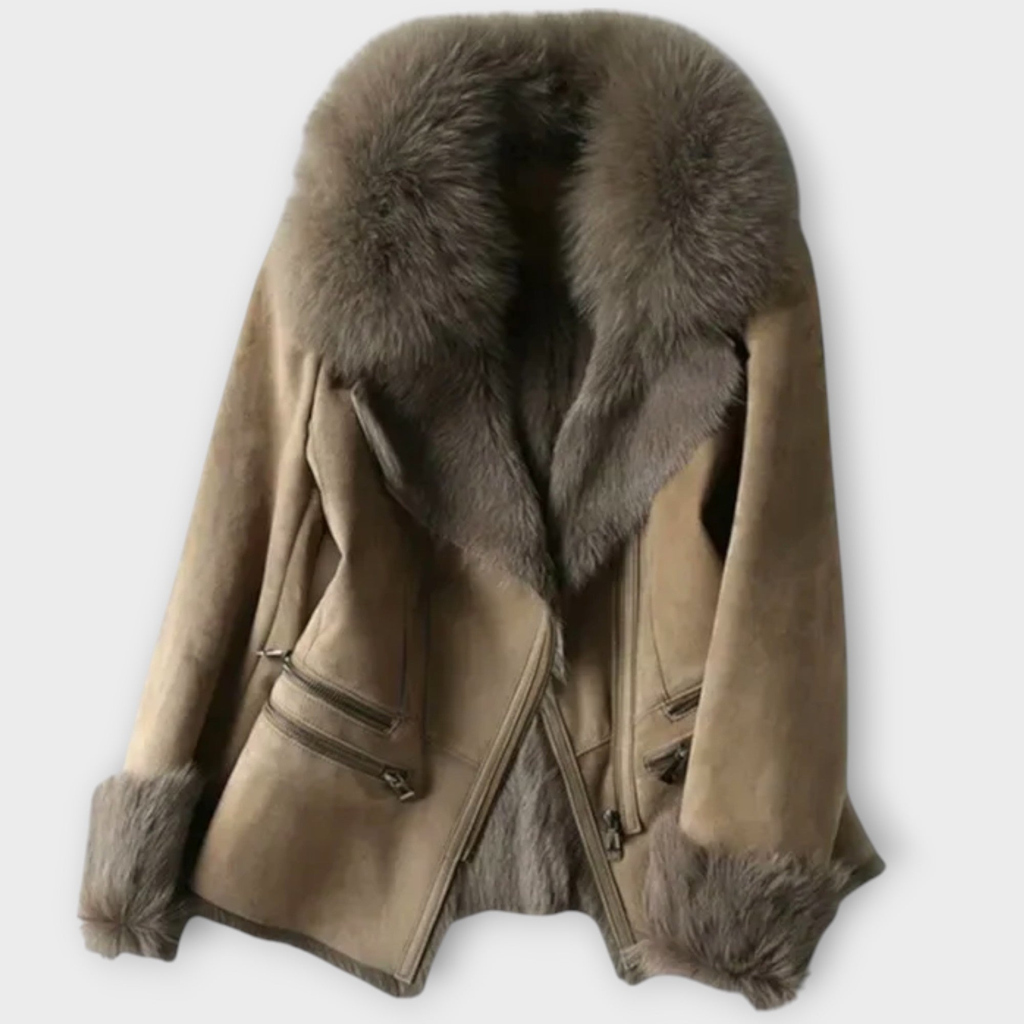 Leonora™ Chique Velour with Soft Faux Fur Collar