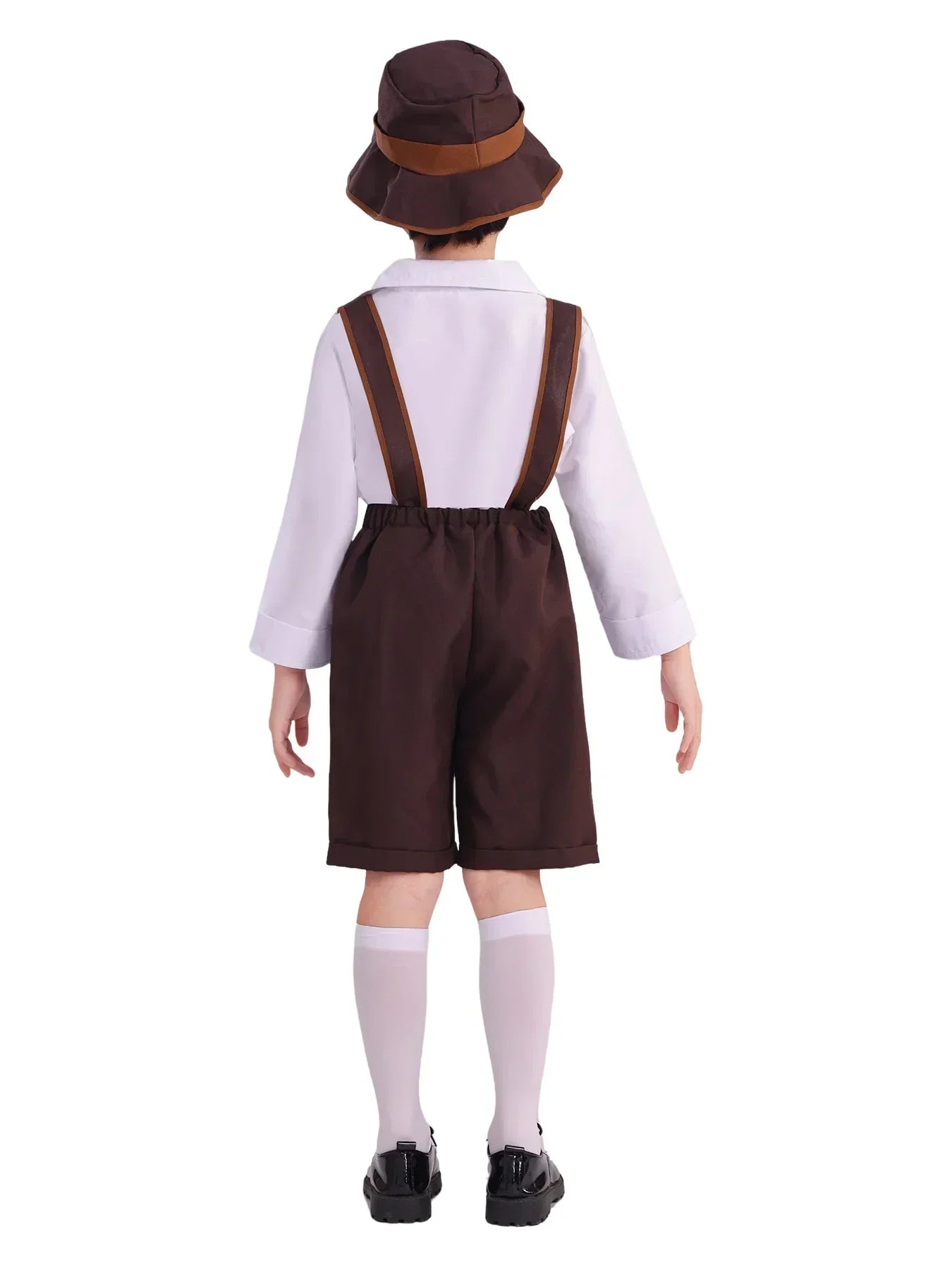 Authentic Bavarian Costume Set for Boys with Lederhosen, Hat, Shirt, and Knee Pads – Perfect for an Unforgettable Oktoberfest Experience