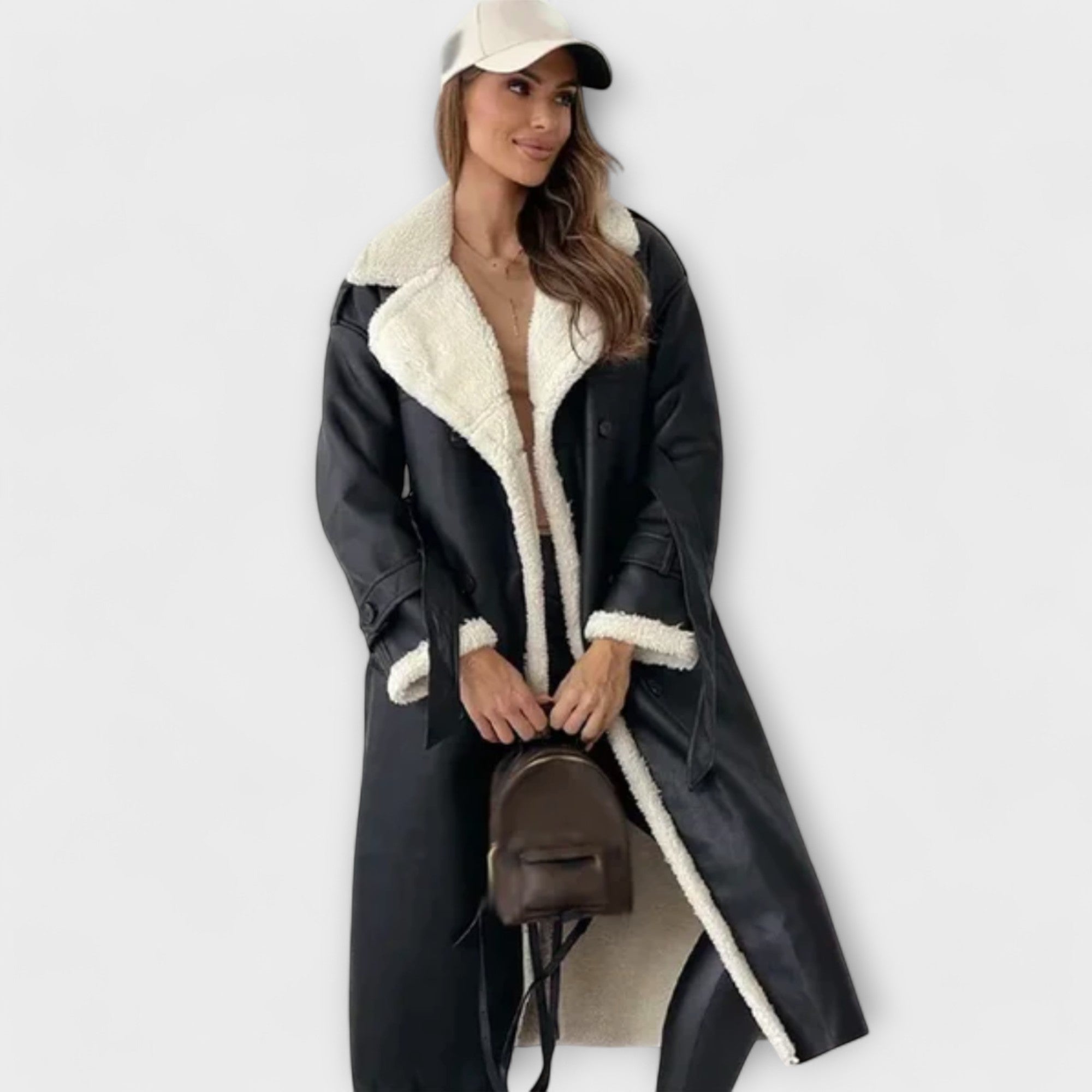 Luna™ | Elegant Long Coat with Soft Fleece Lining for a Warm Style and Optimal Comfort