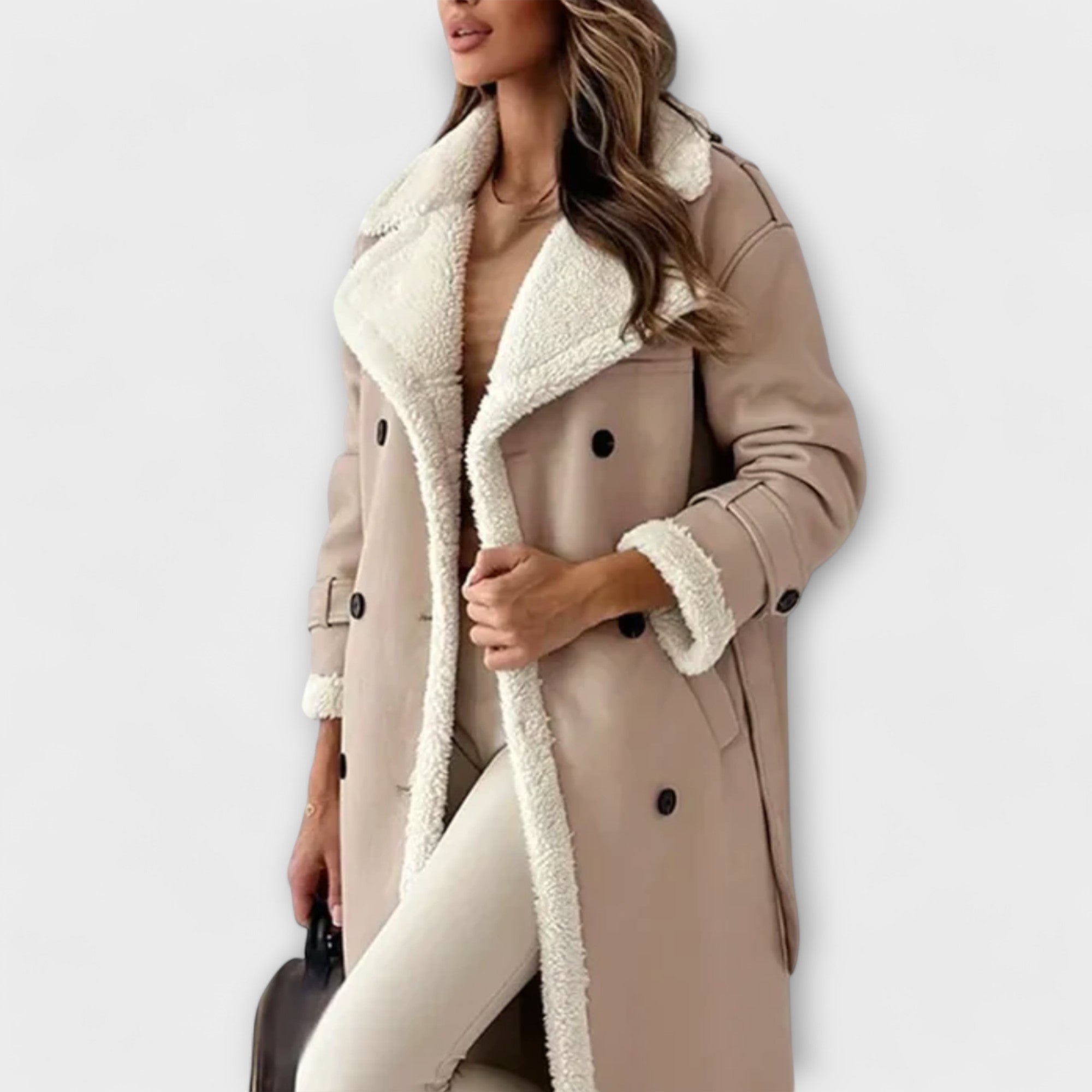 Luna™ | Elegant Long Coat with Soft Fleece Lining for a Warm Style and Optimal Comfort