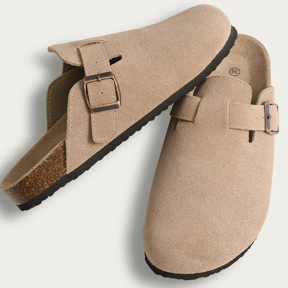 Women Summer Sandals with Contoured Footbed and Adjustable Buckle