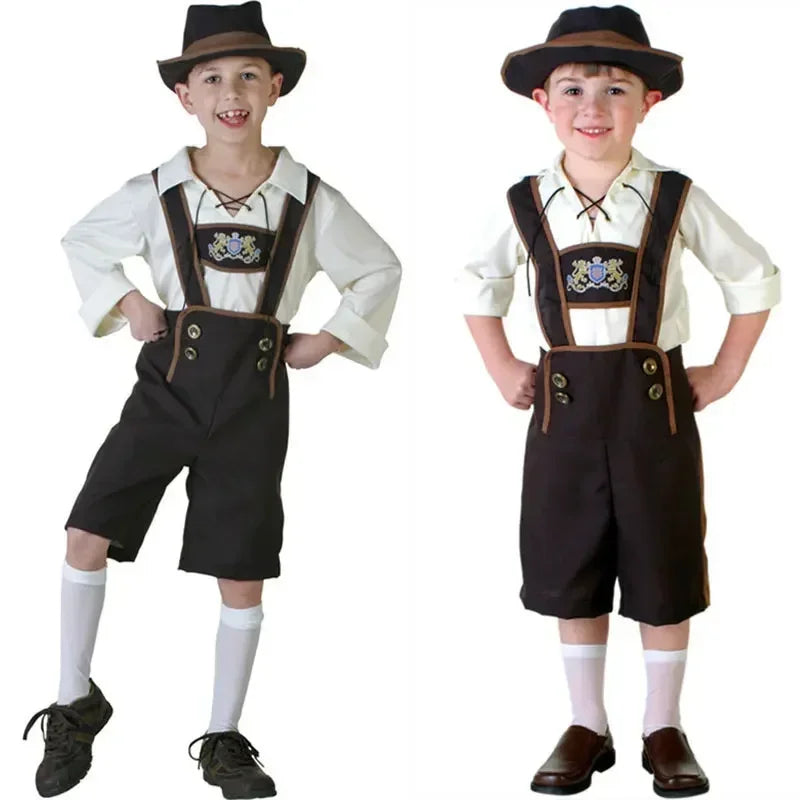 Festive Oktoberfest Bubble Costume with Authentic Lederhosen, Shirt, and Hat – For an Unforgettable Look