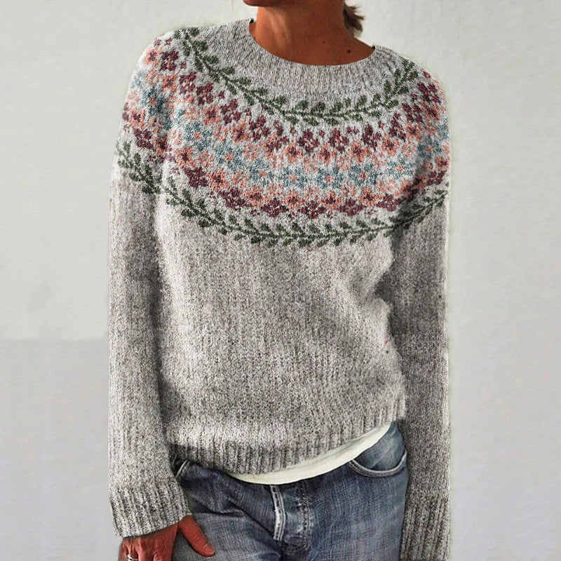 Silvana™ - Sweet Retro Crewneck Pullover in Vintage Style for a Cheerful Look