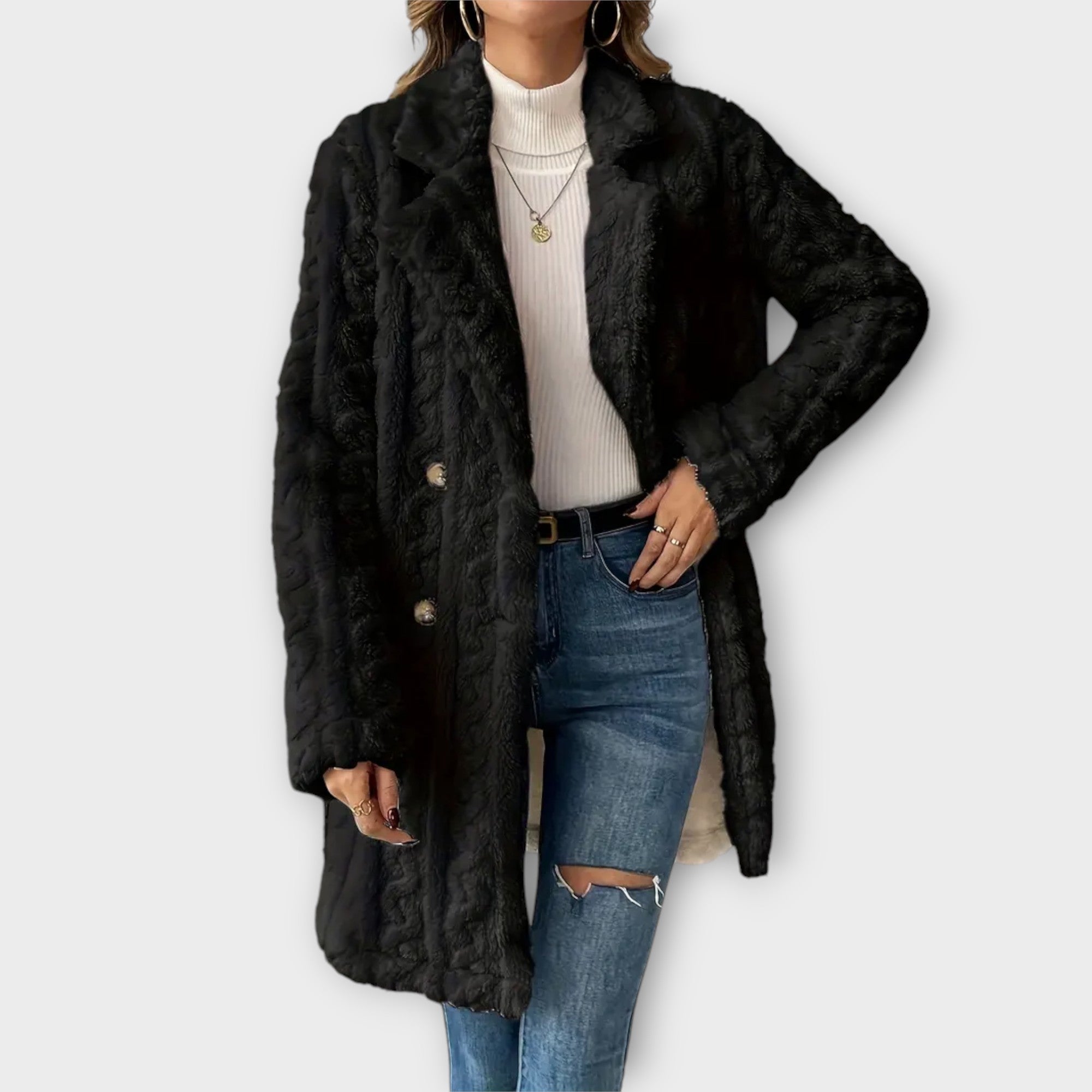 Amana™ Elegant Teddy Fur Coat - Luxurious Warmth and Supreme Comfort