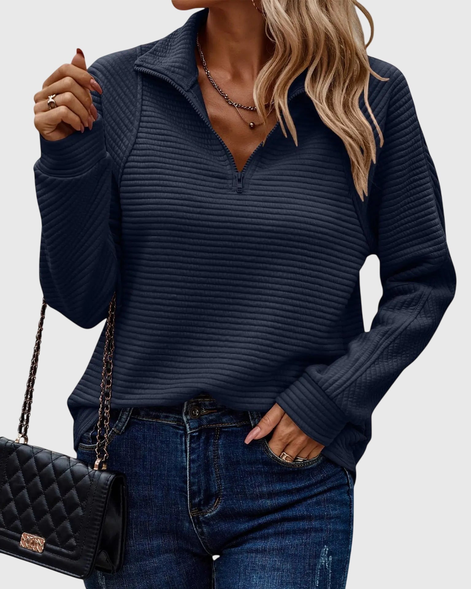 Abigail™ Chic Women's Knit Jacket with Stylish Zipper – Effortless Elegance for Any Occasion