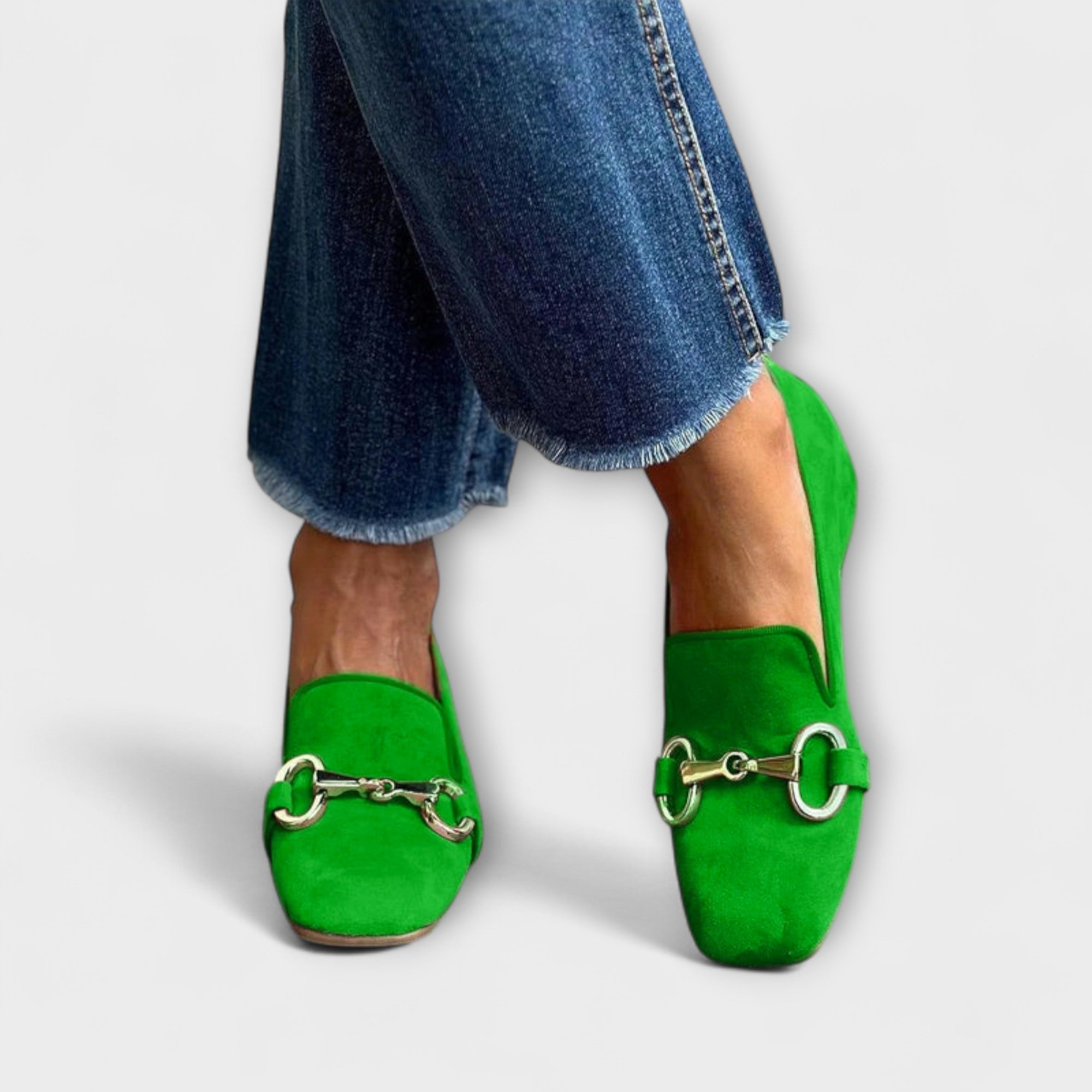 Taliah – Fashionable sneakers with modern square toe and elegant buckle for a perfect look
