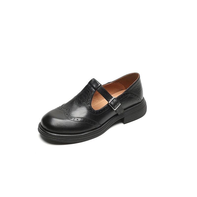 VELDA | Stylish Leather Mary Janes for an Elegant Look