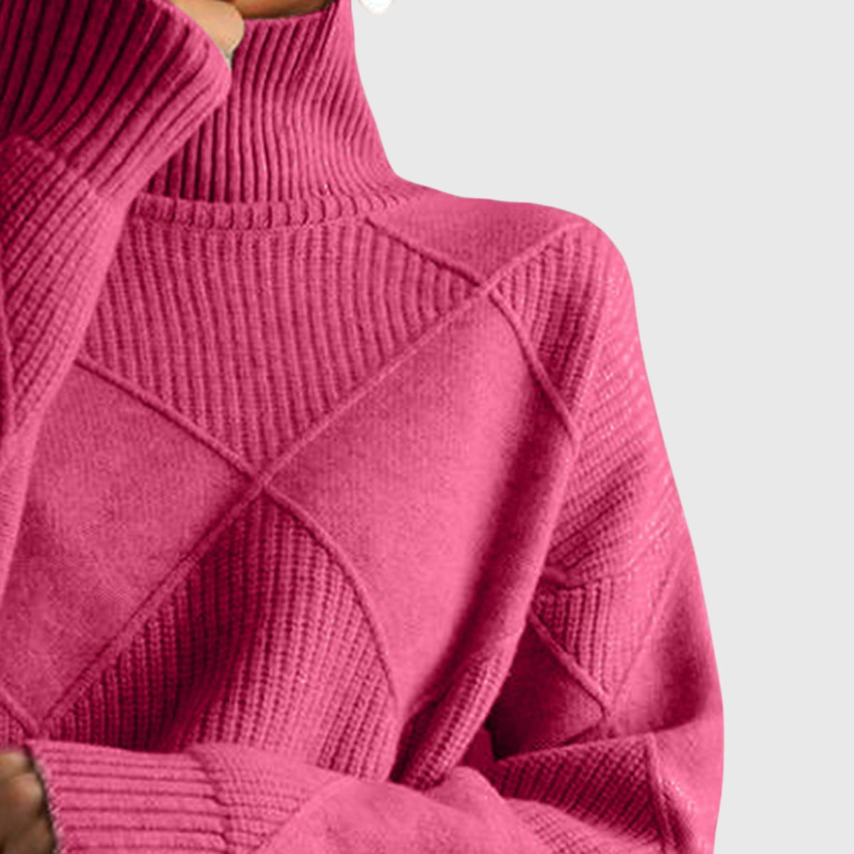Angela™ - Chic Scarf and Comfortable Turtleneck Sweater for Sophisticated Looks