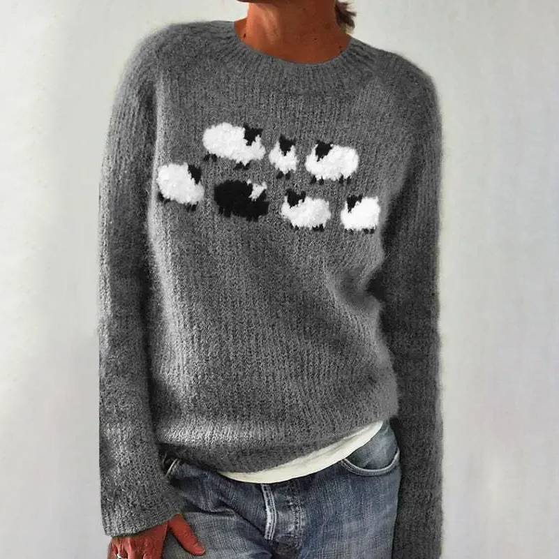 Lina™ – Sophisticated and Chic Sheepskin-Inspired Sweater for Effortless Elegance