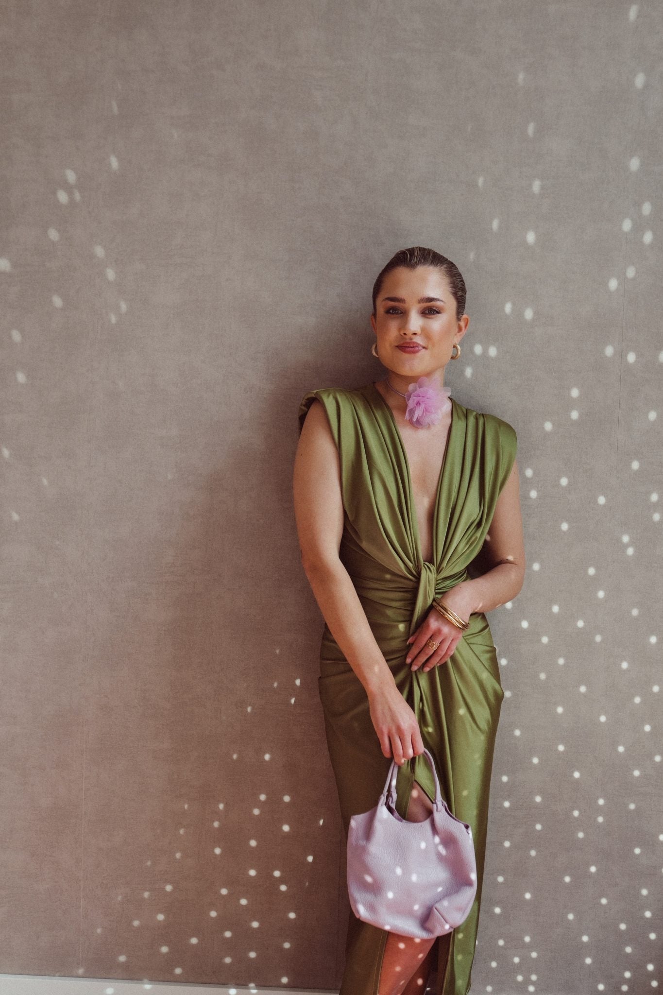 Graceful Olive Maxi Dress