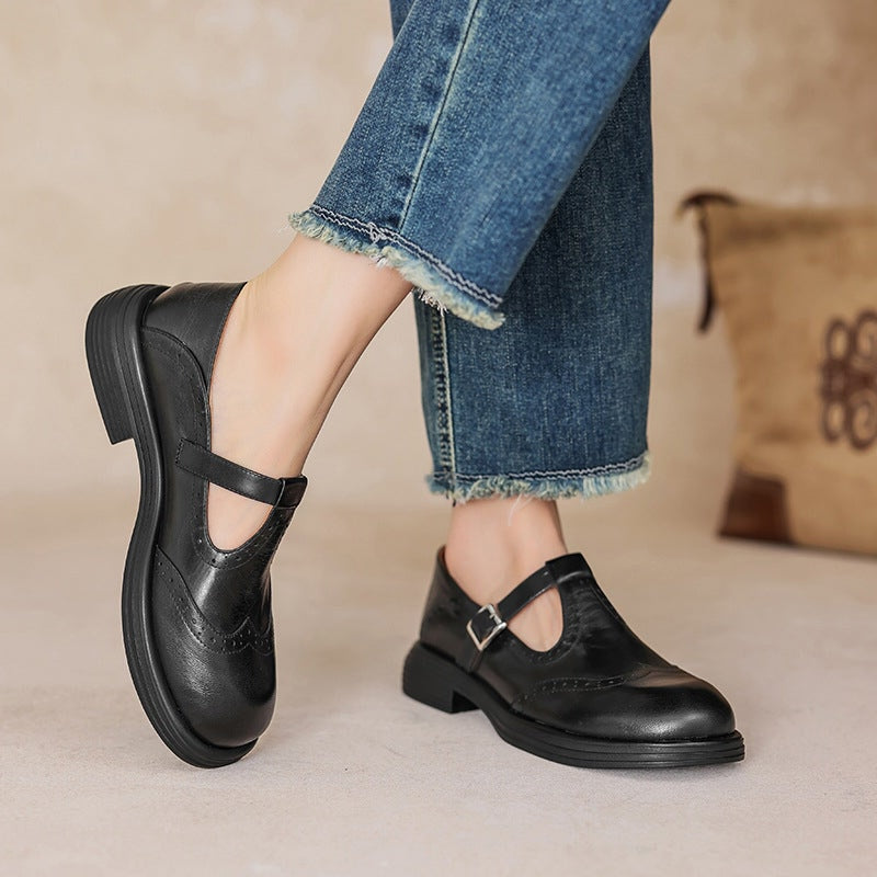 VELDA | Stylish Leather Mary Janes for an Elegant Look