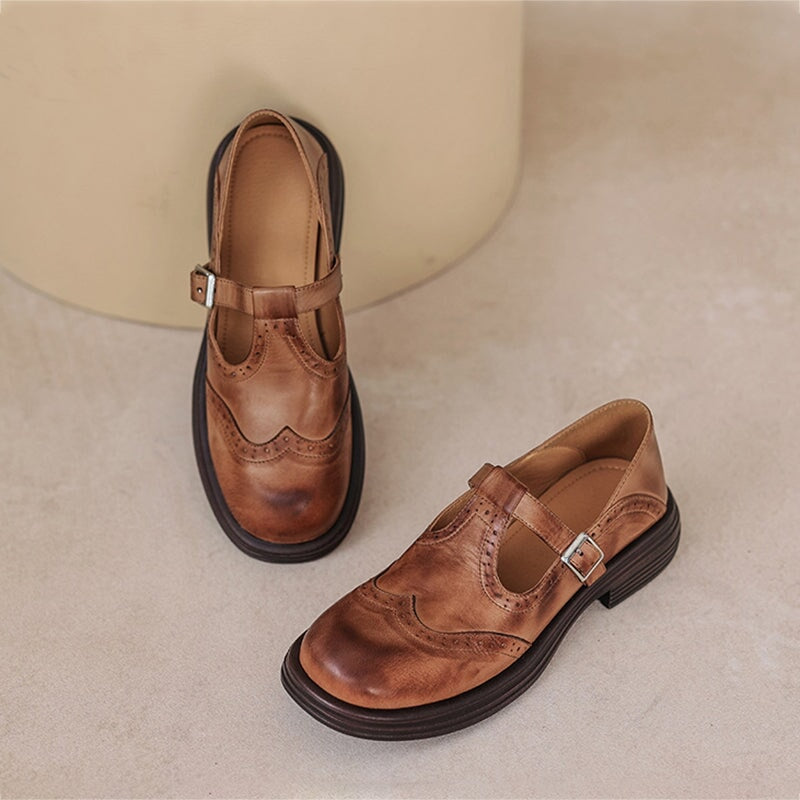 VELDA | Stylish Leather Mary Janes for an Elegant Look