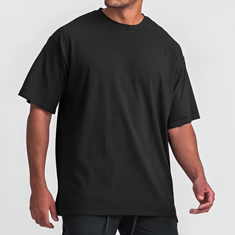 Men’s Oversized T-Shirt Crew Neck Short Sleeve Jersey Knit