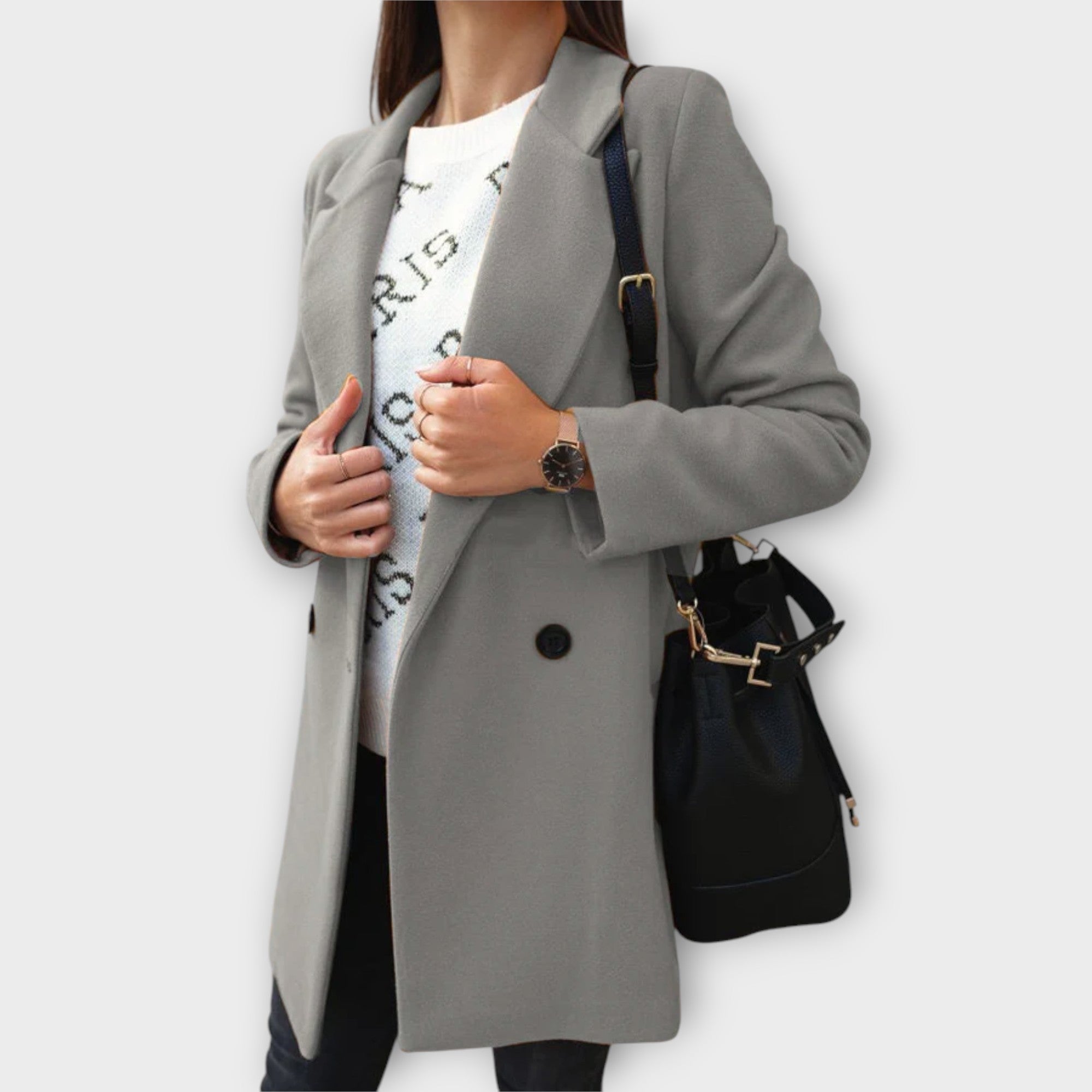 Chic Women's Coat Teresa™ with Stylish Notch Collar – The Perfect Blend of Elegance and Timeless Fashion