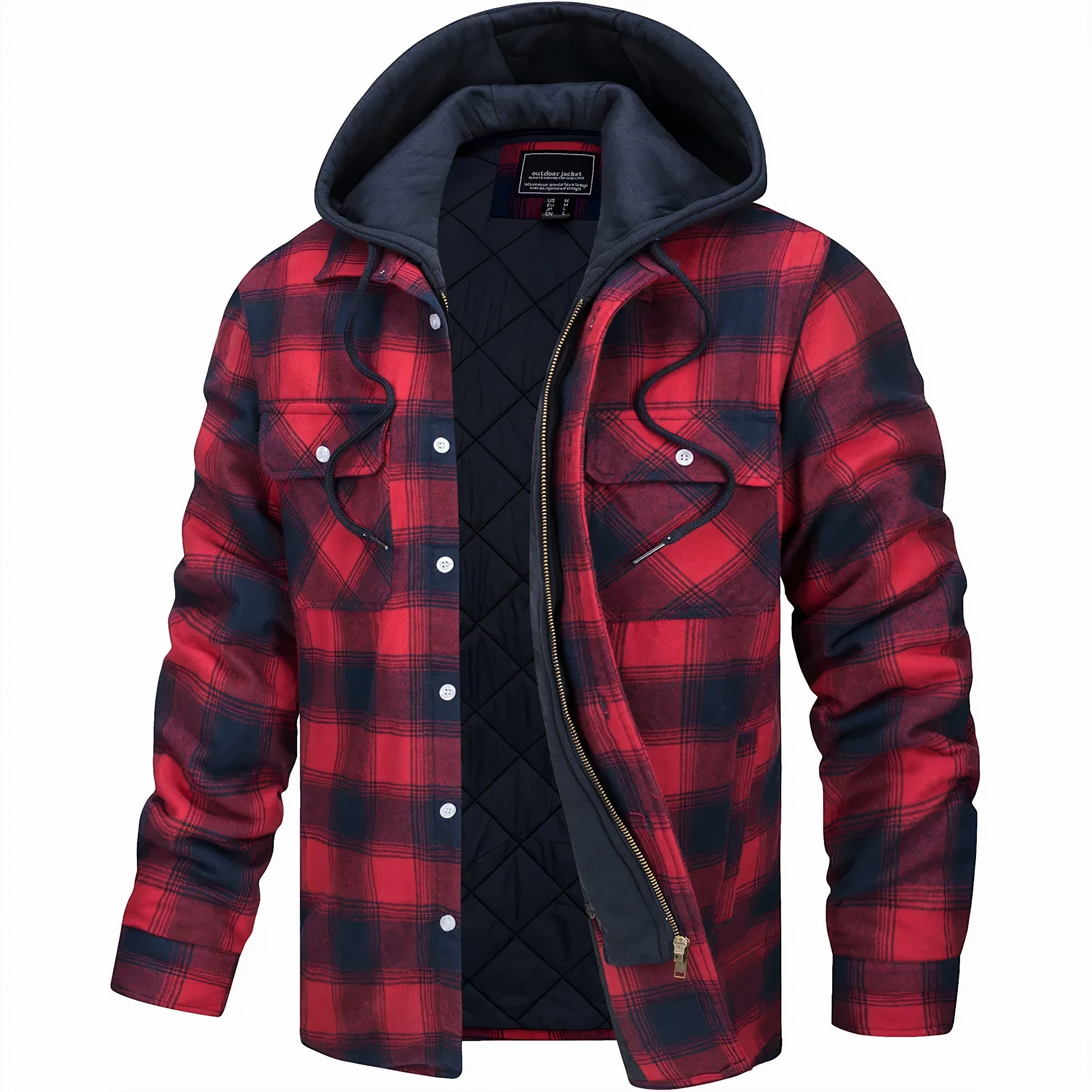 Julius™ | Trendy Checked Jacket with Cozy Zipper for a Stylish Look