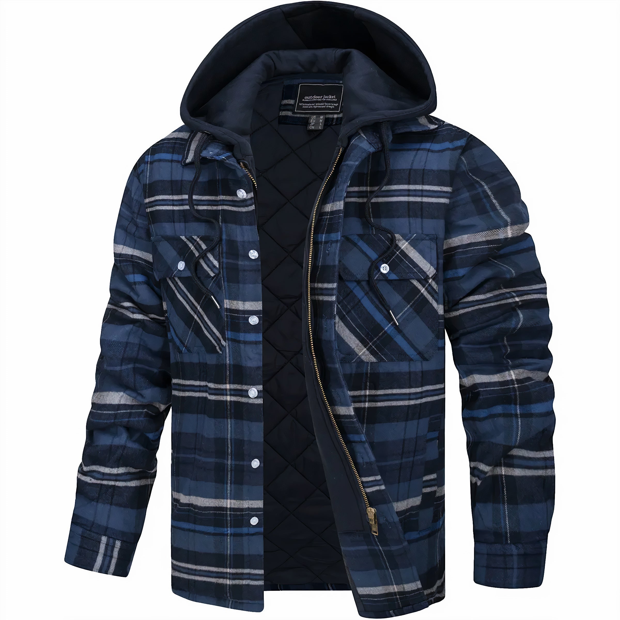Julius™ | Trendy Checked Jacket with Cozy Zipper for a Stylish Look